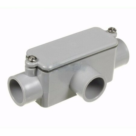 AMERICAN IMAGINATIONS 0.5-in. Plastic Modern T Access Fitting Grey AI-36550